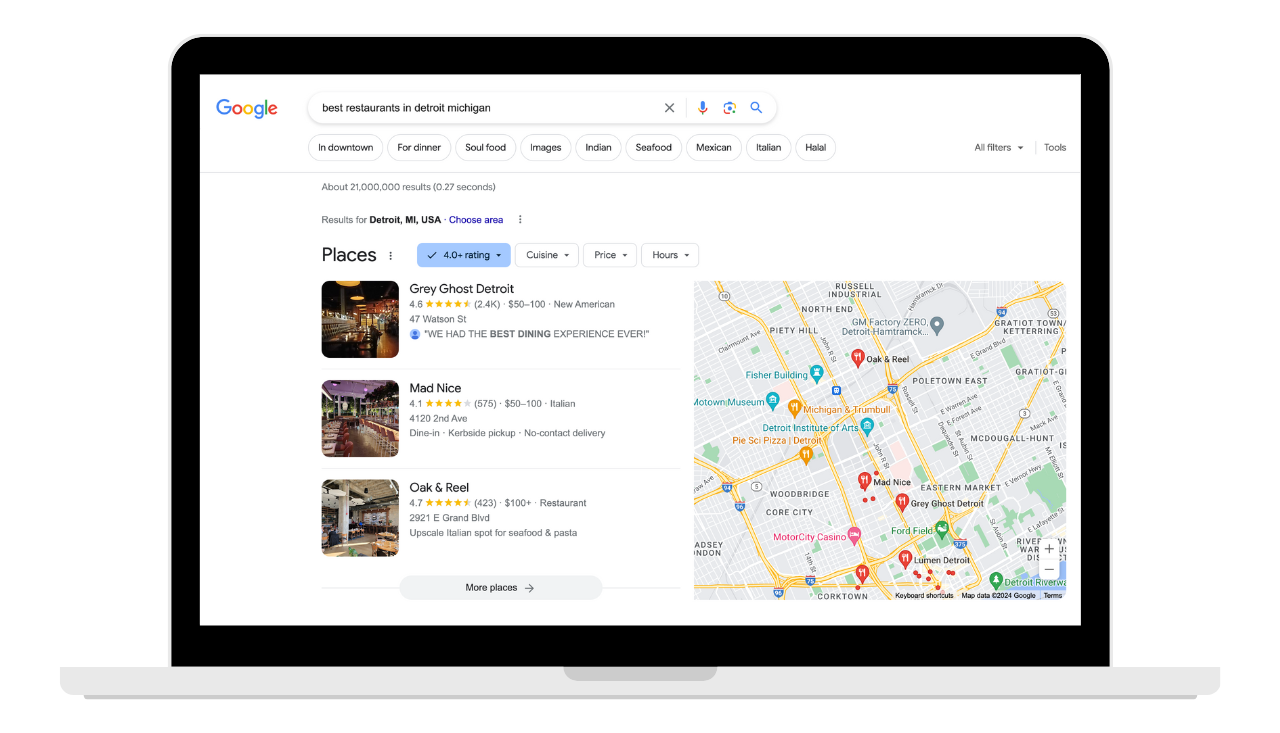 local seo for restaurants in Washington DC